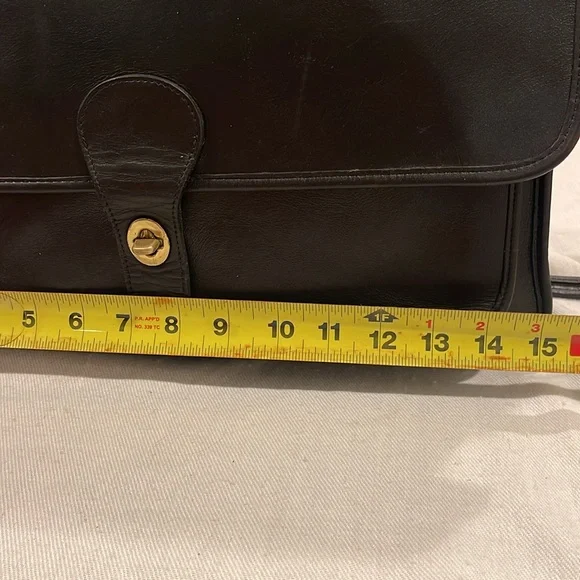 Vintage Coach Smooth Black Leather Metropolitan Briefcase Adj Strap 1133-311 OBO - Picture 13 of 16